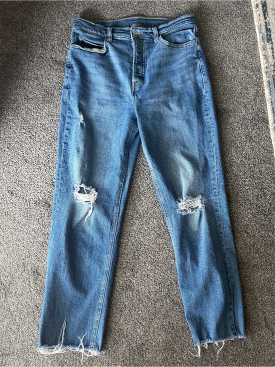 Old Navy Denim - Old Navy Classic Distressed Straight-Leg Blue Jeans